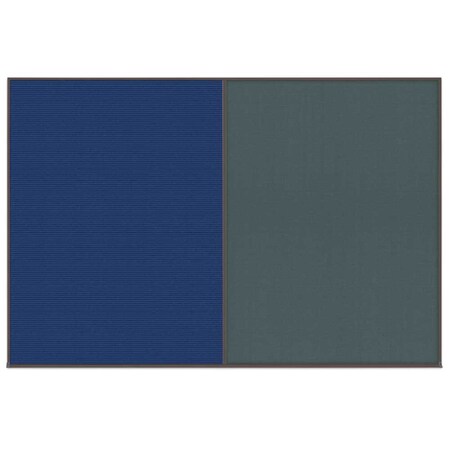 United Visual Products Enclosed Corkboard, 1 Door, 72"x48", 4" Fra UV3405-GOLD-DRKSPR